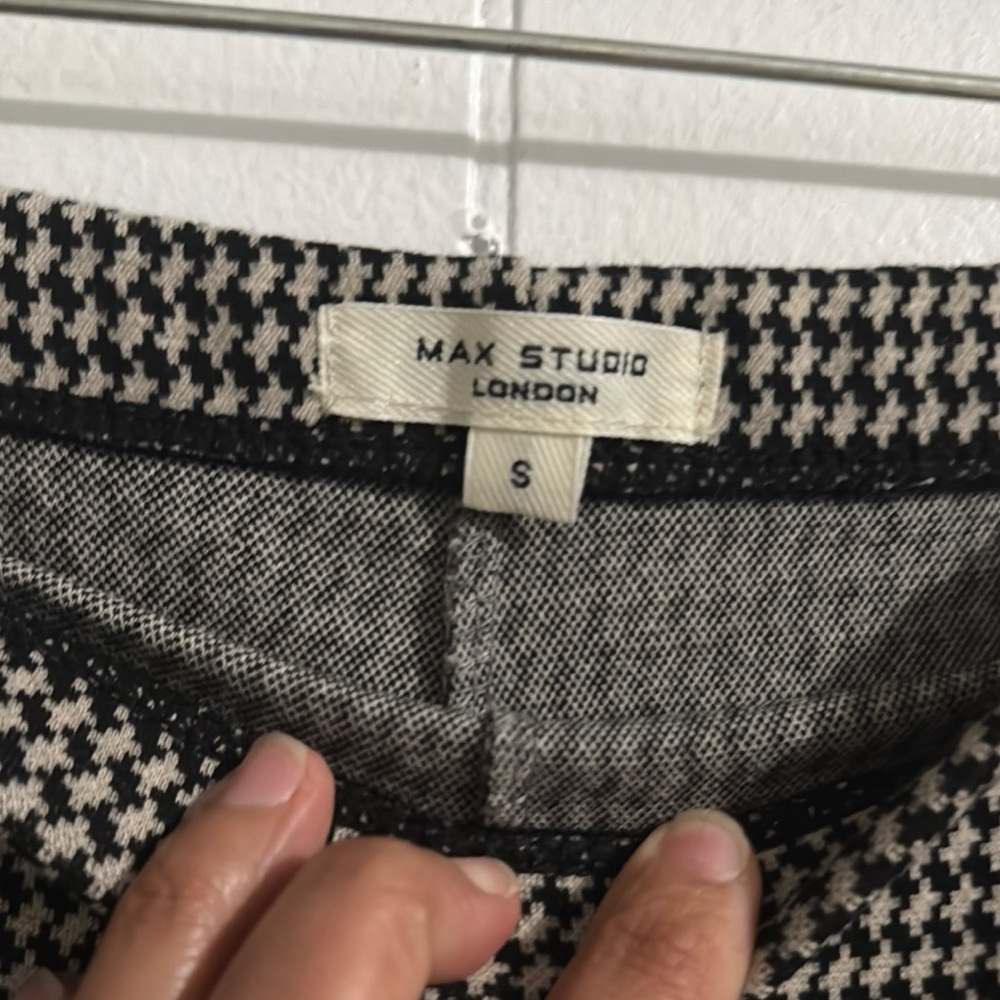 Max Studio Black and White Wide Leg Jeans